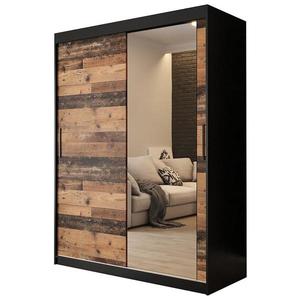 Skriňa Old Wood T2 150 Čierna/Old Style/zrkadlo vyobraziť