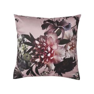 LIVARNO® Zamatová obliečka na dekoračný vankúš, 40 x 40 cm (kvety/bledoružová) vyobraziť
