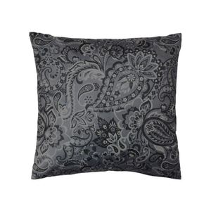 LIVARNO® Zamatová obliečka na dekoračný vankúš, 40 x 40 cm (paisley/sivá) vyobraziť