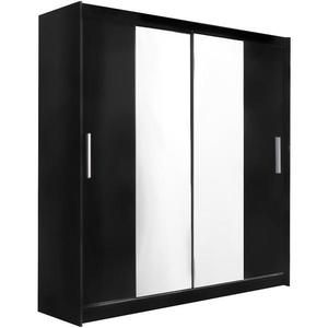 Skriňa Ola 200cm čierna/zrkadlo vyobraziť