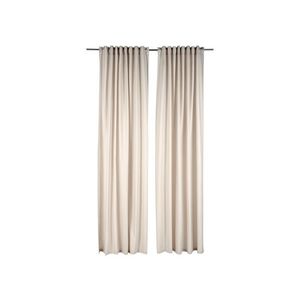 LIVARNO® Závesy, 135 x 254 cm, 2 kusy (béžová) vyobraziť