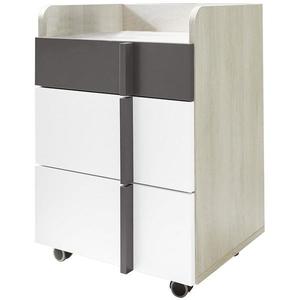 Zásuvkový diel pod stôl Remo RM11 dub wilton/biela/antracit vyobraziť