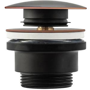 Umývadlová výpust univerzálna klik-klak Rea čierna patina vyobraziť