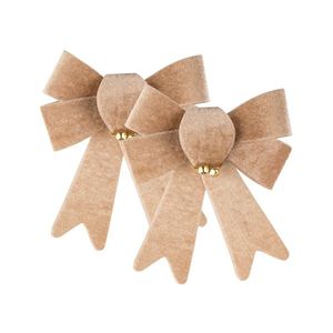 LIVARNO home Dekoratívne mašle, 2 kusy (béžová) vyobraziť