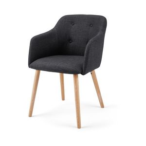 Čalúnená stolička, antracitová vyobraziť