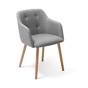 Čalúnená stolička, svetlosivá vyobraziť