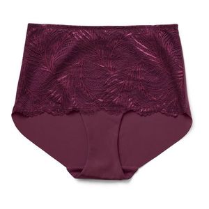 Nohavičky s vysokým pásom »light-shaping«, bordové vyobraziť