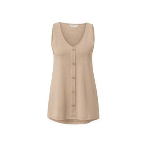 Top s gombíkovou légou, béžový s melírom vyobraziť