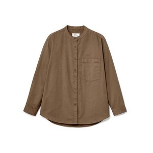 NAH/STUDIO košeľová blúzka | trvácna bavlna, lieskovoorechová vyobraziť