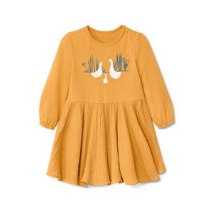 Dojčenské tkané šaty, žlté vyobraziť