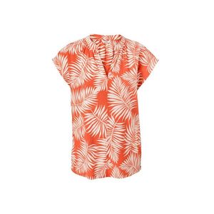 Blúzka s krátkym rukávom s potlačou, oranžová vyobraziť