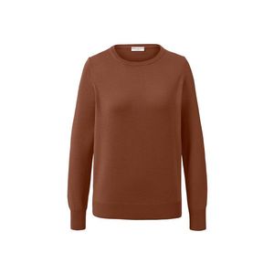 Pulóver z jemného úpletu s merino vlnou, koňakový vyobraziť