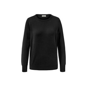 Pulóver z jemného úpletu s merino vlnou, čierny vyobraziť