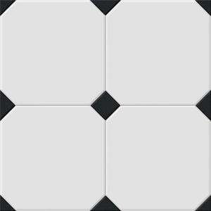 Gresová dlažba Avigion Black-white 58/58 vyobraziť