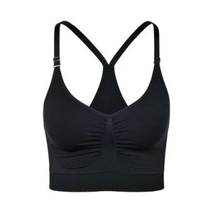 Bezšvová športová podprsenka, čierna vyobraziť
