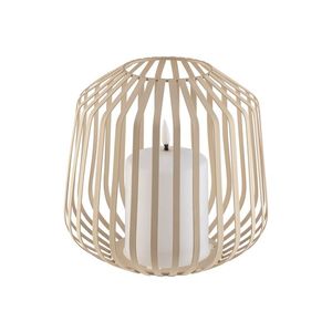LIVARNO home LED sviečka v kovovom košíku, 17 x 20 cm (béžová) vyobraziť