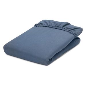 Napínacie prestieradlo z biber bavlny, štandardná veľkosť, modré vyobraziť