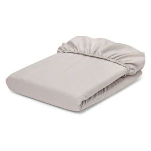 Napínacie prestieradlo z biber bavlny, štandardná veľkosť, sivobéžové vyobraziť