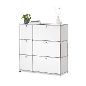 Komoda »CN3« so 6 výklopnými dvierkami, biela vyobraziť