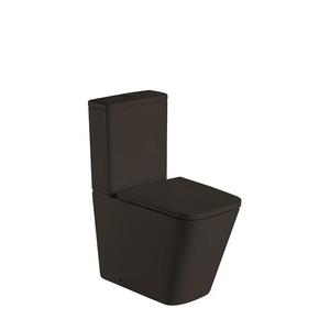 WC kombi bezokrajové Megan Black + doska s pomalým sklápaním vyobraziť