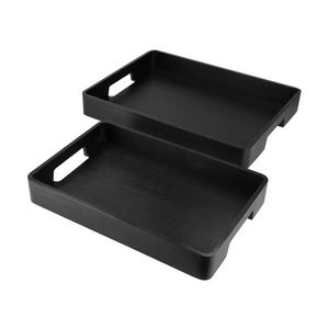 SILVERCREST® Bambusový podnos, 2-dielna súprava (tmavá) vyobraziť