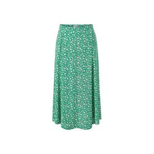 Midi sukňa s potlačou, zelená vyobraziť