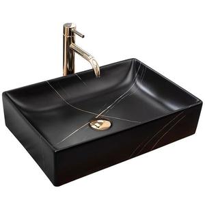 Umývadlo na dosku Inga Black Marable Matt vyobraziť