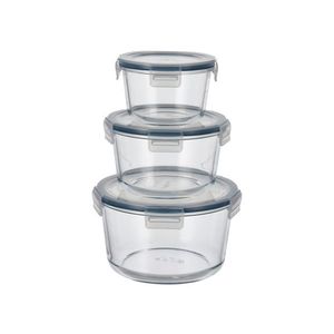 SILVERCREST® Súprava potravinových dóz Premium, 3-dielna (okrúhly) vyobraziť