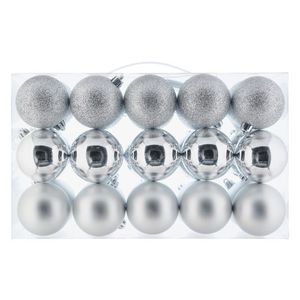 LIVARNO home Gule na vianočný stromček, 30 kusov (strieborná) vyobraziť