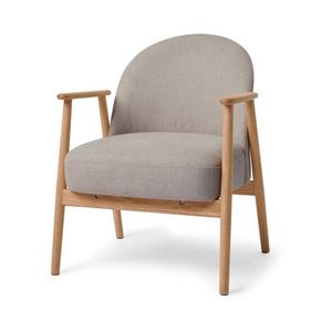 Kreslo s opierkou rúk a podstavcom z dreva vyobraziť