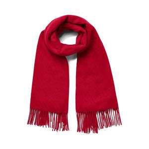 Tkaný šál so strapcami, červený vyobraziť