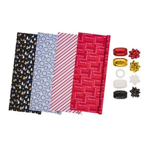 crelando® Súprava darčekových papierov, 13-dielna (zlatá/strieborná/biela) vyobraziť