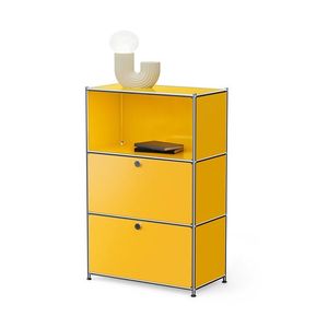 Komoda Kovová komoda »CN3« s výklopnými priečinkami, žltá vyobraziť