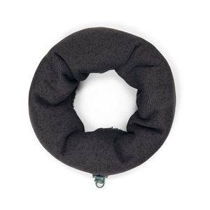 Kruhový šál z pleteného flísu, antracitový vyobraziť