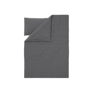 LIVARNO® Posteľná bielizeň zo saténového mikrovlákna, 140 x 200 cm (geometrický vzor/antracitová) vyobraziť