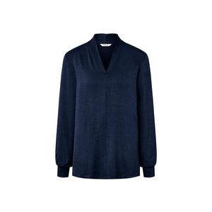 Tričko s dlhými rukávmi a výstrihom do V, tmavomodré vyobraziť