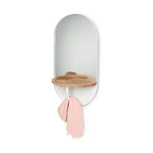 Nástenné zrkadlo s odkladacím priestorom a šatníkovou tyčou vyobraziť