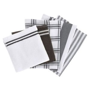 W5 Súprava kuchynských utierok, 5-dielna (sivá) vyobraziť