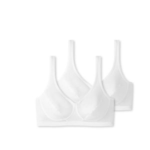 Podprsenky SCHIESSER s košíčkami a biobavlnou, 2 ks, biele vyobraziť