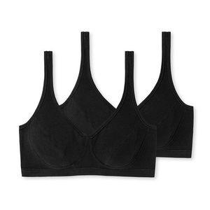 Podprsenky SCHIESSER s košíčkami a biobavlnou, 2 ks, čierne vyobraziť