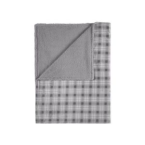 LIVARNO® Hebká deka z mikrovlákna (sivá/čierna) vyobraziť