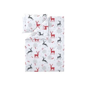 LIVARNO® Flísová posteľná bielizeň, 200 x 220 cm (jelene/biela) vyobraziť