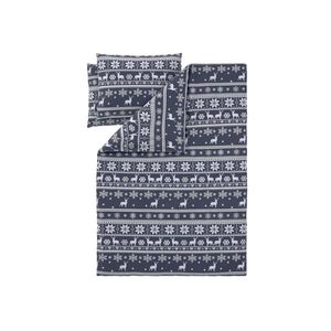 LIVARNO® Flísová posteľná bielizeň, 200 x 220 cm (jelene/modrá) vyobraziť