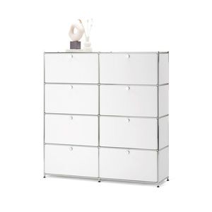 Vysoká komoda »CN3« s 8 výklopnými dvierkami, biela vyobraziť