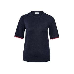 Pulóver z jemného úpletu, tmavomodrý vyobraziť