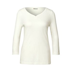 Street One 3/4-tričko s gombíkovým prvkom, biele vyobraziť