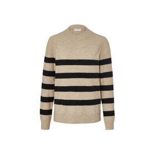 Prúžkovaný pletený pulóver vyobraziť