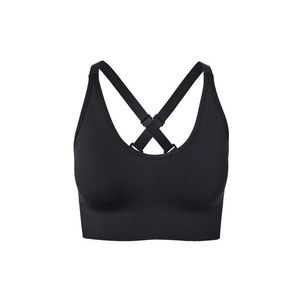Bezšvová športová podprsenka, čierna vyobraziť