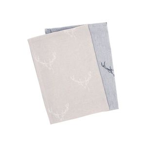 LIVARNO® Utierky na riad, 50 x 70 cm, 2 kusy (béžová/biela) vyobraziť