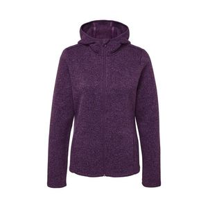 Dámska bunda z pleteného flísu, slivková/levanduľová vyobraziť